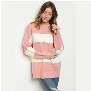 Pink and Ivory Sweater